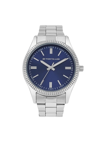 Tom Tailor Quarzuhr Alloy/Edelstahl, IP silber in Blau