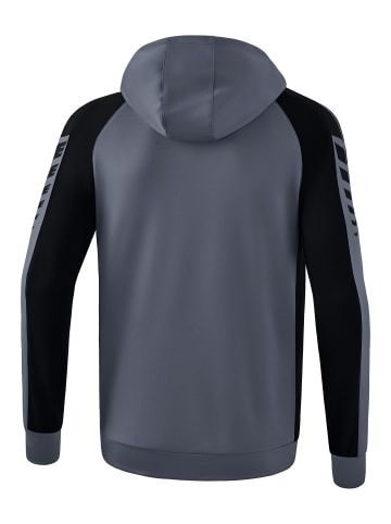 erima Six Wings Trainingsjacke mit Kapuze in slate grey/schwarz