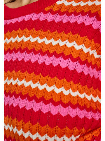myMo Women Sweater in Rot Mehrfarbig