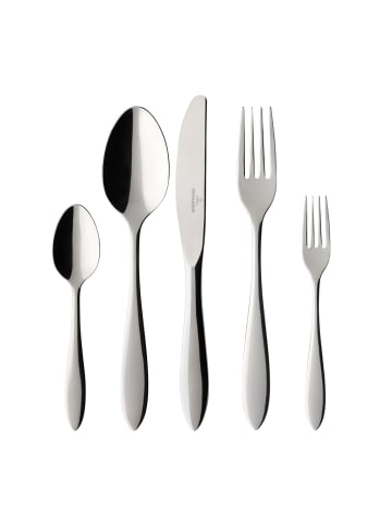 Villeroy & Boch 180-tlg. Tafelbesteck gebürstet Arthur in Grau – in grau