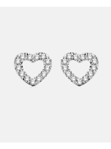 Diamant L'éternel Ohrringe aus 750 Weißgold mit Diamant Herz-Design