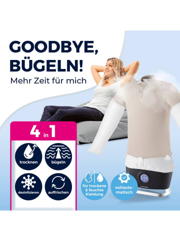 Clean Maxx Bügler mit Dampffunktion 1800W schwarz für Hemden & Blusen Schwarz