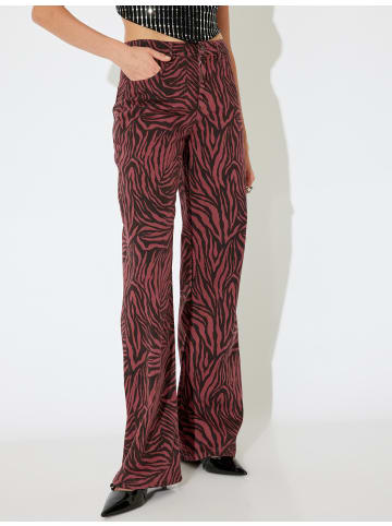 KOTON Hose in Bordo Gemustert