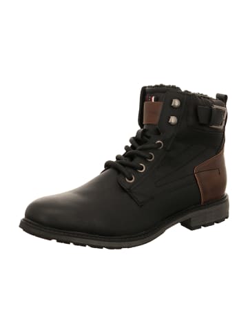 Tom Tailor Schnürstiefeletten in Schwarz