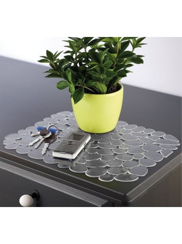 Wenko Universal-Schutzmatte für Spüle Steine in Transparentny, (B) 31 x (H) 26 cm