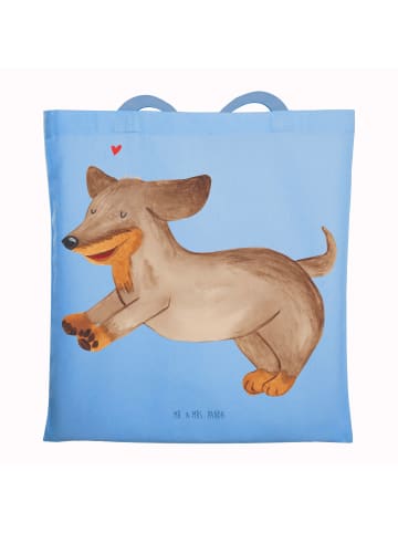 Mr. & Mrs. Panda Shopper Hund Dackel ohne Spruch in Sky Blue