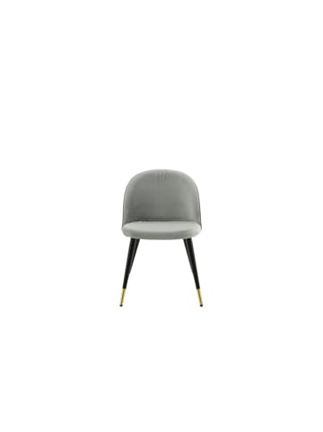 ebuy24 Esszimmerstuhl Velvet Grau 2er Set
