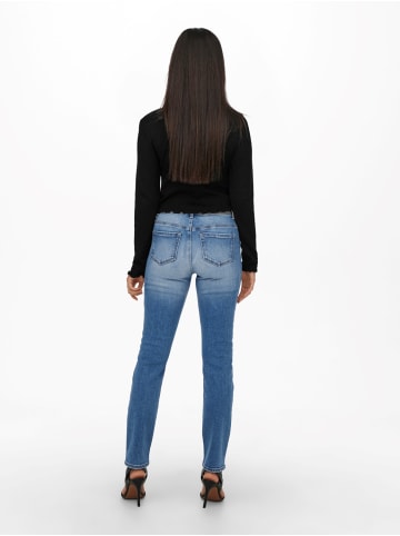 ONLY Cropped Top Oberteil mit Rüschen Longsleeve Volant Shirt in Schwarz