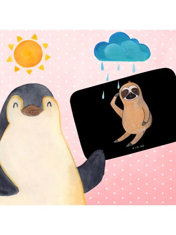 Mr. & Mrs. Panda teppich für bad Faultier Vogel ohne Spruch in Schwarz