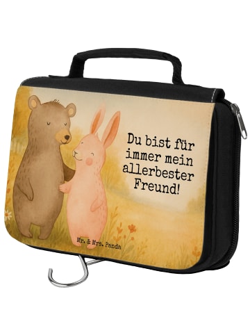 Mr. & Mrs. Panda kosmetiktäschchen Bär und Hase Umarmen Design m... in Weiß