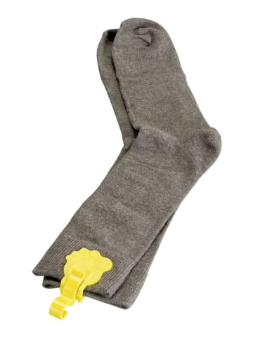 Wenko Sockenklammer, 7 Stück in Gelb, (B) 1 x (H) 7,5 x (L) 4 cm
