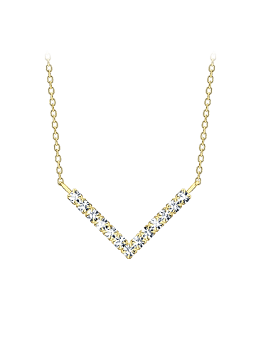 Alexander York CHEVRON CRYSTAL KETTE GOLD