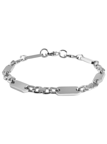 Adeliás Unisex Armband aus Edelstahl 21 cm in silber