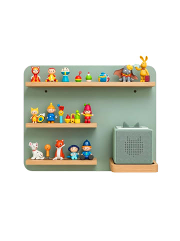 relaxdays Toniebox Regal in Salbei - (B)39 x (H)29 x (T)15 cm