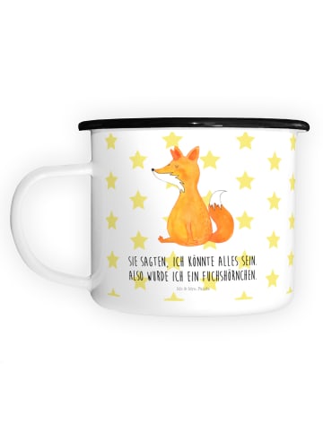 Mr. & Mrs. Panda Teetasse Einhorn Fuchs mit Spruch in Weiß