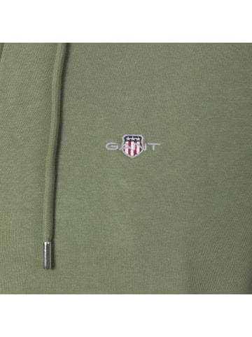 Gant Kapuzenpullover Reg Shield Full Zip XT in dunkelgruen