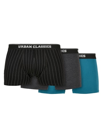 Urban Classics Boxershorts in pinstripe aop+charcoal+jasper