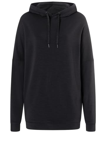 super.natural Merino Hoodie in schwarz