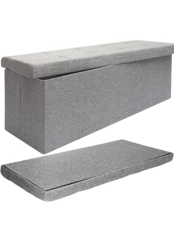 DuneDesign Faltbare Sitzbank Oslo mit 2 Trennwänden in Grau