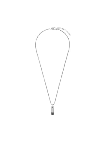 Tom Tailor Kette mit Anhänger Edelstahl, IP gun in silber