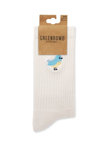 GreenBomb Tennis Socks Singing Bird in Sand