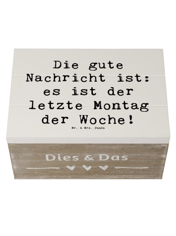 Mr. & Mrs. Panda Geschenkbox Spruch Hoffnung Montag mit Spruch in Weiß
