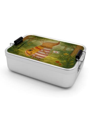 Mr. & Mrs. Panda Brotbox Nachtfalter Fähnchen Design ohne Spruch in Weiß