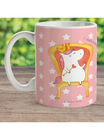 Mr. & Mrs. Panda Haferl Einhorn König ohne Spruch in Rot Pastell