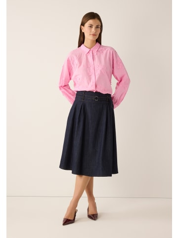 More & More bestickte Hemdbluse in pink