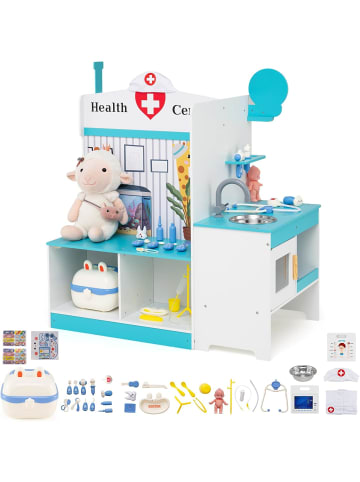 COSTWAY Krankenhaus inkl. 27 tlg. Zubehör in Blau