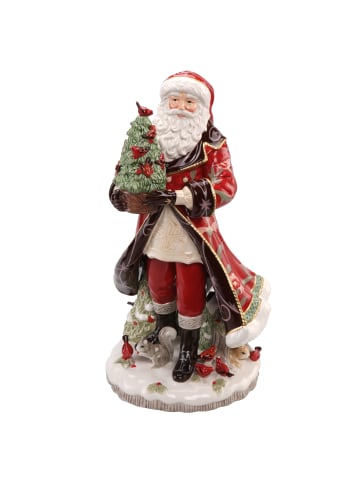 Fitz&Floyd Figur " Santa mit Baum Rot " in Bunt