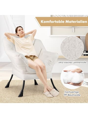 COSTWAY Relaxsessel gepolstert in Beige