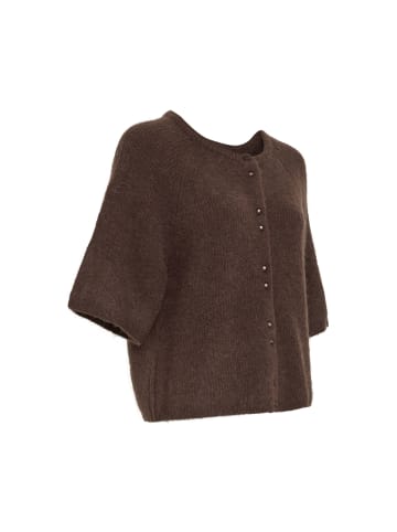 MOSS COPENHAGEN Bondie Hope 2/4 Cardigan in Hot Fudge