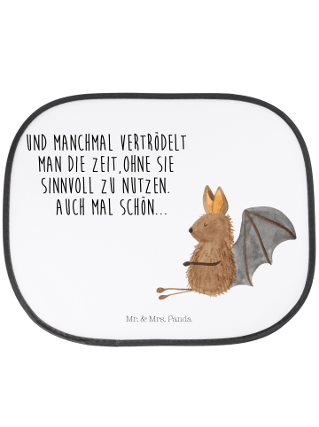 Mr. & Mrs. Panda Sonnenschutz Auto Fledermaus Sitzen mit Spruch in Weiß