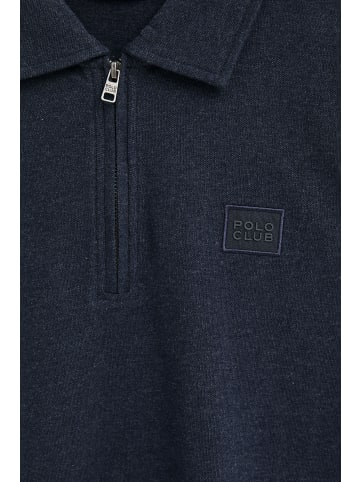 Polo Club Poloshirt MAN ALCIDES LONG SLEEVE SLIM FIT in Navy Blau
