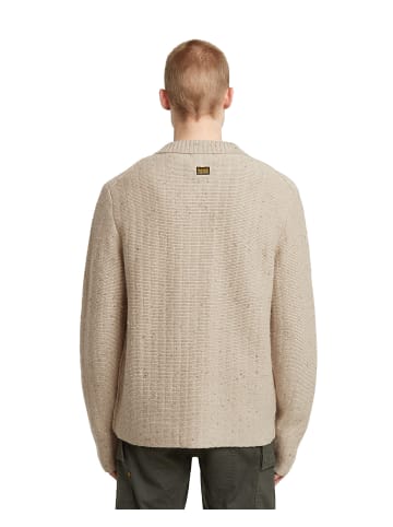 G-Star Raw Polo Collar Full Zip Knit dk brick