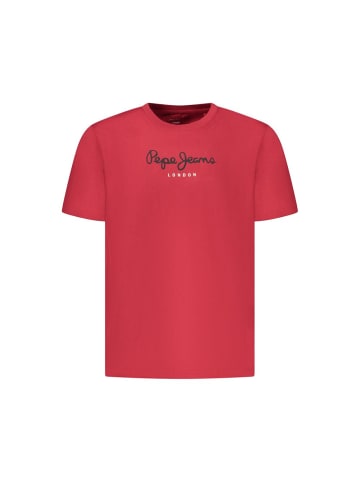 Pepe Jeans Rotes Baumwoll-T-Shirt