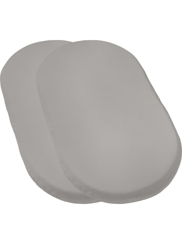 Erwin Müller Single-Jersey Baby-Spannbettlaken 2er-Pack Murnau in grau