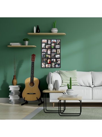 relaxdays Bilderrahmen 24 Bilder in Schwarz - (B)86 x(H)57 cm
