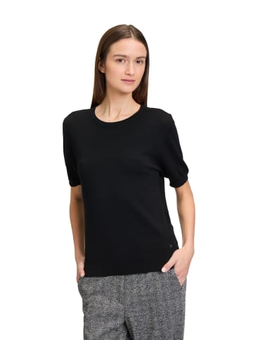 BETTY & CO Feinstrickpullover mit Rundhalsausschnitt in Schwarz