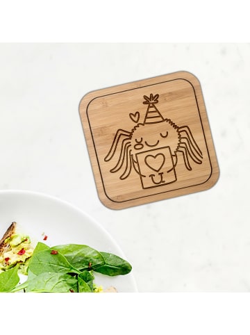 Mr. & Mrs. Panda Untersetzer Kork Spinne Agathe Brief ohne Spruch in Transparent