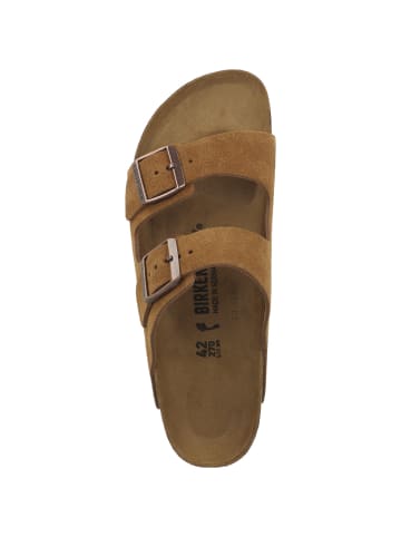 Birkenstock Sandale Arizona Veloursleder schmal in braun