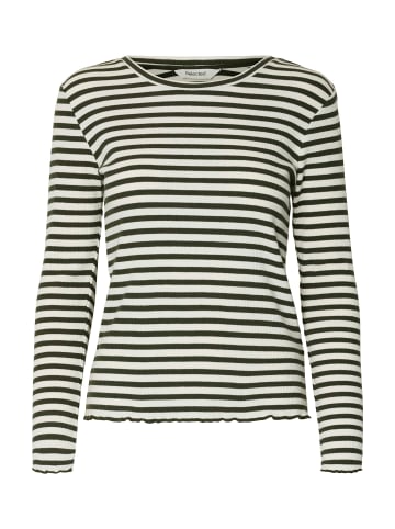 SELECTED FEMME Dünnes Basic Langarm Shirt SLFANNA in Dunkelgrün