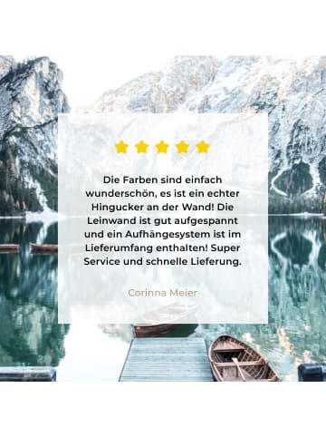 MuchoWow Leinwand bilder Bergsee (BxH)