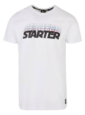 STARTER T-Shirts in white/city red