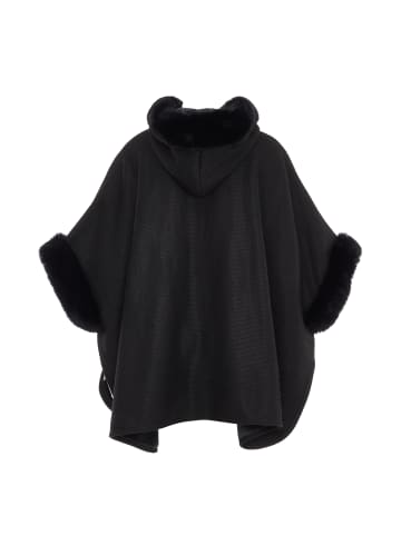 fraully Poncho in Schwarz