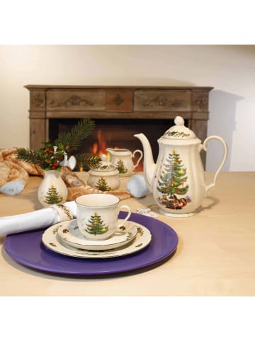 Seltmann Weiden 6er Set Kombi-Untertassen Marieluise Weihnachten ø 14,8 cm in weiß-grün