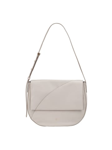 DuDu Formentera Schultertasche Leder 34 cm pearl grey