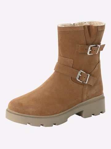 sheego Stiefelette in camel