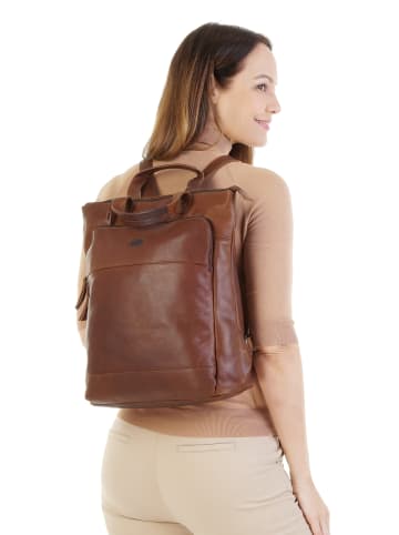 piké Rucksack echt Leder in braun